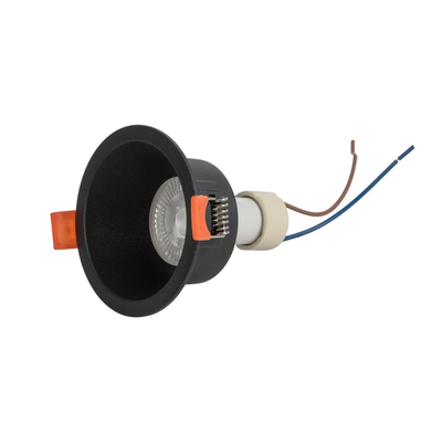 kelvo® DELTA KLV-101-0032 Χωνευτό Φωτιστικό Downlight Σποτ για Λάμπα MR16 με Ντουί GU10 AC 220-240V IP20 - Μαύρο Ματ - Μ8.5 x Π8.5 x Υ3.5cm / Q7.5cm