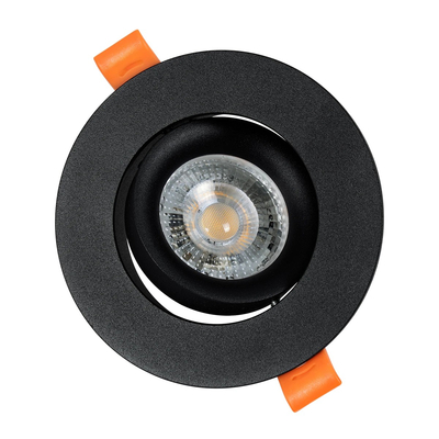 kelvo® OMEGA KLV-101-0036 Χωνευτό Κινούμενο Φωτιστικό Downlight Σποτ για Λάμπα MR16 με Ντουί GU10 AC 220-240V IP20 - Μαύρο Ματ - Μ10.5 x Π10.5 x Υ2.2cm / Q7.5cm