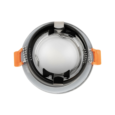 kelvo® KAPA KLV-101-0040 Χωνευτό Φωτιστικό Downlight Σποτ Μπάνιου για Λάμπα MR16 με Ντουί GU10 AC 220-240V Αδιάβροχο IP65 - Νίκελ Χρώμιο - Μ8.5 x Π8.5 x Υ4.2cm / Q7.5cm