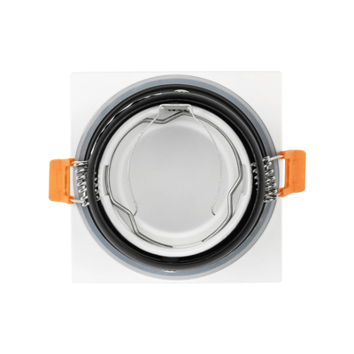 kelvo® EPSILON KLV-101-0048 Χωνευτό Φωτιστικό Downlight Σποτ Μπάνιου για Λάμπα MR16 με Ντουί GU10 AC 220-240V Αδιάβροχο IP65 - Λευκό Ματ - Μ8.5 x Π8.5 x Υ4.4cm / Q7.5cm x 7.5cm