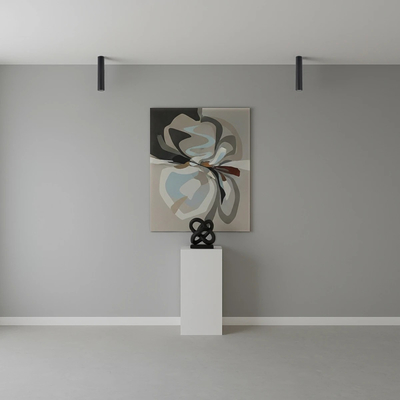 kelvo® DUCT KLV-101-0051 Φωτιστικό Downlight Σποτ για Λάμπα MR16 με Ντουί GU10 AC 220-240V IP20 - Μαύρο Ματ - Μ6 x Π6 x Υ30cm