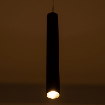 kelvo® CANAL KLV-101-0070 Κρεμαστό Φωτιστικό Οροφής LED 7W 700lm 36° AC 220-240V IP20 Θερμό Λευκό 2700K - Bridgelux COB Chip & TÜV SÜD Driver - Μαύρο Ματ - Μ4 x Π4 x Υ30cm - 5 Χρόνια Εγγύηση