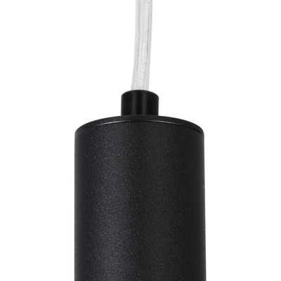 kelvo® CANAL KLV-101-0073 Κρεμαστό Φωτιστικό Οροφής LED 7W 700lm 36° AC 220-240V IP20 Θερμό Λευκό 2700K - Bridgelux COB Chip & TÜV SÜD Driver - Μαύρο Ματ - Μ4 x Π4 x Υ80cm - 5 Χρόνια Εγγύηση