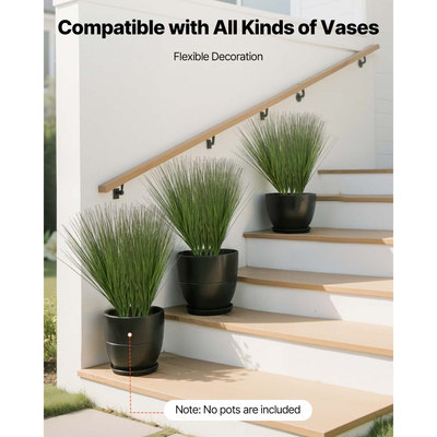 Τεχνητό φυτό γρασιδιού VEVOR, 686 χιλ. τεχνητό φυτό θάμνων με ψεύτικο κρεμμυδόχορτο, Premium PVC για εσωτερική, εξωτερική, κατοικία, κήπο, γραφείο, διακόσμηση δωματίου, εγκαίνια σπιτιού, 8 τεμάχια πράσινο