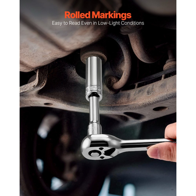 Σετ καρυδάκια VEVOR, 44 τεμάχια, Σετ καρυδάκια και καστάνιας 9,5 mm, SAE και μετρικά, βαθιά και ρηχά, κιτ εργαλείων μηχανικού με αξεσουάρ και θήκη αποθήκευσης, κράμα χάλυβα CR-V, για επισκευή αυτοκινήτων