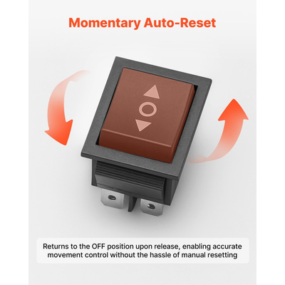 Διακόπτης Rocker VEVOR, στιγμιαίος διακόπτης Rocker DPDT 6 ακίδων, διακόπτης αντιστροφής πολικότητας 3 θέσεων (ON)-Off-(ON) AC 250V/16A 125V/20A για Auto Car Boat Οικιακές συσκευές