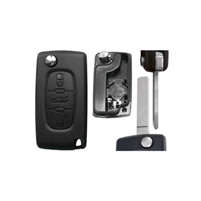 PEUGEOT ΑΝΑΔΙΠΛΟΥΜΕΝΟ ΑΝΤΑΛΛΑΚΤΙΚΟ ΚΛΕΙΔΙ ΜΕ ΚΑΛΥΜΜΑ 3 ΚΟΥΜΠΙΩΝ / ΛΑΜΑ VA2 (ΜΕ ΥΠΟΣΤΗΡΙΞΗ ΜΠΑΤΑΡΙΑΣ) DGA - 1 ΤΕΜ.