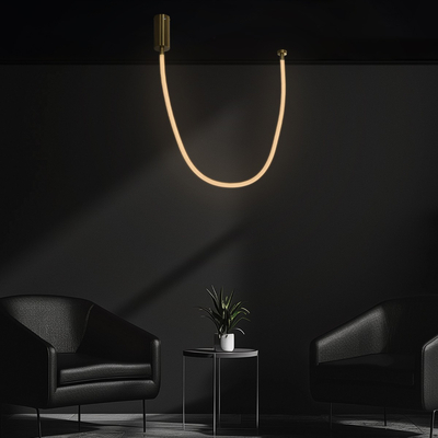 kelvo® GLOW KLV-101-0155 Κρεμαστό Φωτιστικό Οροφής LED 27W 2700lm 360° AC 220-240V IP20 Ρυθμιζόμενο Λευκό CCT με Χειριστήριο από 2700K έως 6000K Dimmable - Lumileds SMD Chip - Χρυσό Πλατίνα - Μ90 x Π9 x Υ95cm - 3 Χρόνια Εγγύηση