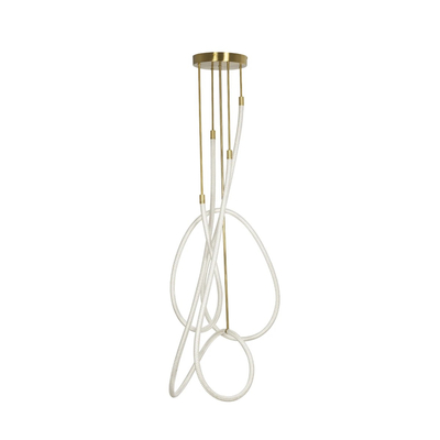 kelvo® GLOW KLV-101-0154 Φωτιστικό Οροφής LED 85W 8500lm 360° AC 220-240V IP20 Ρυθμιζόμενο Λευκό CCT με Χειριστήριο από 2700K έως 6000K Dimmable - Lumileds SMD Chip - Χρυσό Πλατίνα - Μ100 x Π100 x Υ140cm - 3 Χρόνια Εγγύηση