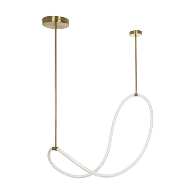 kelvo® GLOW KLV-101-0156 Κρεμαστό Φωτιστικό Οροφής LED 34W 3400lm 360° AC 220-240V IP20 Ρυθμιζόμενο Λευκό CCT με Χειριστήριο από 2700K έως 6000K Dimmable - Lumileds SMD Chip - Χρυσό Πλατίνα - Μ20 x Π35 x Υ120cm - 3 Χρόνια Εγγύηση