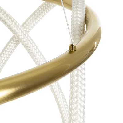 kelvo® GLOW KLV-101-0163 Κρεμαστό Φωτιστικό Οροφής LED 58W 5800lm 360° AC 220-240V IP20 Ρυθμιζόμενο Λευκό CCT με Χειριστήριο από 2700K έως 6000K Dimmable - Lumileds SMD Chip - Χρυσό Πλατίνα - Μ80 x Π80 x Υ40cm - 3 Χρόνια Εγγύηση