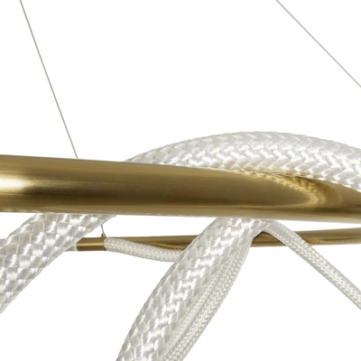 kelvo® GLOW KLV-101-0165 Κρεμαστό Φωτιστικό Οροφής LED 100W 10000lm 360° AC 220-240V IP20 Ρυθμιζόμενο Λευκό CCT με Χειριστήριο από 2700K έως 6000K Dimmable - Lumileds SMD Chip - Χρυσό Πλατίνα - Μ150 x Π150 x Υ100cm - 3 Χρόνια Εγγύηση