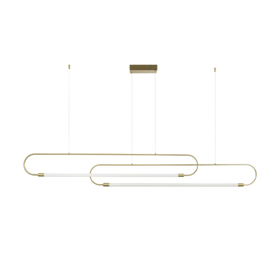 kelvo® GLOW KLV-101-0178 Κρεμαστό Φωτιστικό Οροφής LED 28W 2800lm 360° AC 220-240V IP20 Ρυθμιζόμενο Λευκό CCT με Χειριστήριο από 2700K έως 6000K Dimmable - Lumileds SMD Chip - Χρυσό Πλατίνα - Μ167 x Π7 x Υ24cm - 3 Χρόνια Εγγύηση