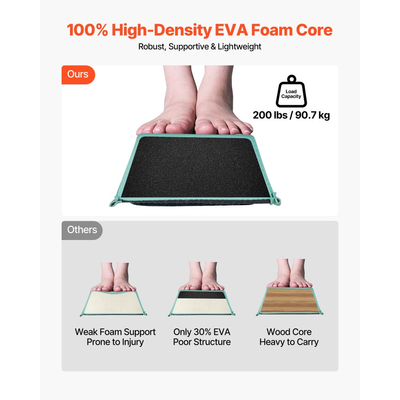 VEVOR 8FT Πτυσσόμενη Δοκός Ισορροπίας για Παιδιά, Σταθερή Δοκός Γυμναστικής με Στήριγμα 90,7 KG με Αντιολισθητικά Πατάκια, Εξοπλισμός Γυμναστικής με Αντιολισθητικό Πάτο και Τσάντα Μεταφοράς για Γυμναστική στο Σπίτι, Πράσινο της Μέντας