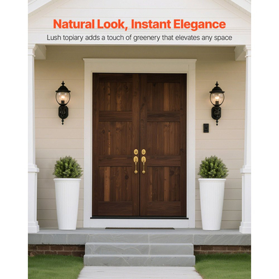 Τεχνητά κυπαρίσσια VEVOR με στάχυ εδάφους, 2 σετ 406 χιλιοστών ψεύτικοι θάμνοι και θάμνοι σε γλάστρες, τεχνητό δέντρο μεταξιού που μοιάζει με αληθινό για διακόσμηση, μπροστινή βεράντα, εξωτερική εσωτερική βεράντα, κήπο, μπαλκόνι, πίσω αυλή