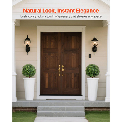 Τεχνητά πυξάρια VEVOR Topiary με στάχυ εδάφους, 2 σετ 559 χιλιοστών ψεύτικοι θάμνοι και θάμνοι σε γλάστρες, τεχνητό δέντρο μεταξιού που μοιάζει με αληθινό για διακόσμηση, μπροστινή βεράντα, εξωτερική εσωτερική βεράντα, κήπο, μπαλκόνι, πίσω αυλή