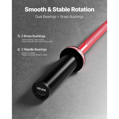 Μπάρα VEVOR 120cm, Κατάλληλη για πλάκες βάρους 2 ιντσών, Μπάρα με ραβδωτή λαβή για προπόνηση δύναμης, άρση βαρών, καθίσματα, άρση θανάτου, πιέσεις πάγκου, κάμψεις, πιέσεις εναέριας κυκλοφορίας, χωρητικότητα 550lbs/226kg