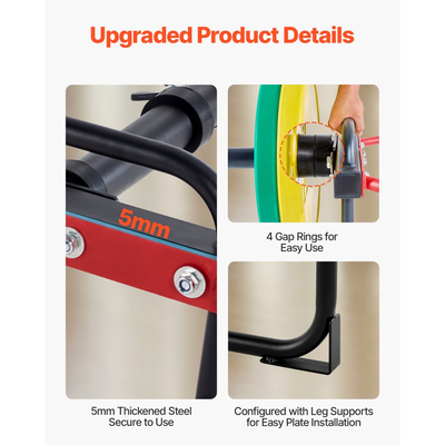 VEVOR Trap Bar Hex Bar, Εξαγωνική μπάρα 50mm, Μπάρες ώμων χωρητικότητας 240 kg, Εξοπλισμός άρσης βαρών και ενδυνάμωσης, Γυμναστήριο στο σπίτι για καθίσματα, άρσεις θανάτου, πιέσεις ώμων, κόκκινο