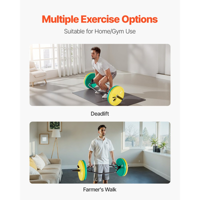 VEVOR Trap Bar Hex Bar, Μπάρα Hex 50mm, Μπάρες ώμων χωρητικότητας 360 kg με λαβές με ραβδώσεις, Εξοπλισμός άρσης βαρών και ενδυνάμωσης, Γυμναστήριο στο σπίτι για καθίσματα, άρσεις θανάτου, πιέσεις ώμων, μαύρο