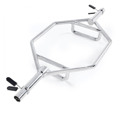 Μπάρα VEVOR Trap Bar Hex, Μπάρα Hex 50mm, Μπάρες ώμων χωρητικότητας 360 kg με λαβές με ραβδώσεις, Εξοπλισμός άρσης βαρών και ενδυνάμωσης, Γυμναστήριο στο σπίτι για καθίσματα, άρσεις θανάτου, πιέσεις ώμων, ασημί