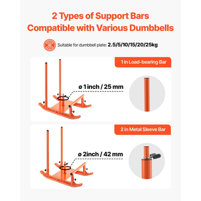 Έλκηθρο Βαρών VEVOR, Ατσάλινο Έλκηθρο Ισχύος, Έλκηθρα Γυμναστικής για Βελτίωση Ταχύτητας Αθλητικής Άσκησης, Εξοπλισμός Γυμναστικής με Λαβή, Συμβατό με Πλάκες Βαρών 25/51 mm, Πορτοκαλί