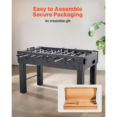 Τραπέζι ποδοσφαιράκι VEVOR, τραπέζι κανονικού μεγέθους 137 cm, τραπέζια ποδοσφαιράκι εσωτερικού χώρου πλήρους μεγέθους για το σπίτι, την οικογένεια και την αίθουσα παιχνιδιών, ανθεκτικό σετ ποδοσφαίρου, περιλαμβάνει 4 μπάλες, βάση στήριξης σκορ και 2 θήκες για ποτήρια