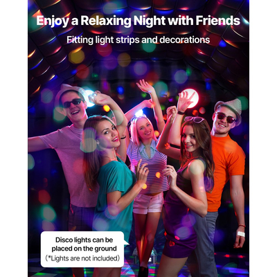 Φουσκωτό Νυχτερινό Κέντρο VEVOR, Φουσκωτή Σκηνή Πάρτι 9 x 6 x 4 μ. με Φυσητήρα 1100W & Σακούλα Άμμου, Αεριζόμενο Νυχτερινό Κέντρο με 2 Παράθυρα, Σπιτάκι Αέρα για Εκδήλωση, Γενέθλια, Γάμο, Πάρτι