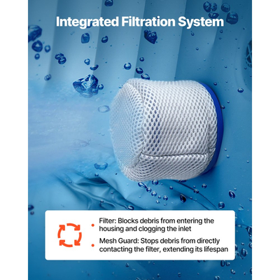 Φουσκωτό υδρομασάζ VEVOR, χωρητικότητας 6 έως 8 ατόμων, φορητό εξωτερικό σπα στρογγυλό 2400 x 660 mm, με 130 καταπραϋντικά ακροφύσια, προσκέφαλο, φως LED, κάλυμμα, πίνακα ελέγχου πολλαπλών λειτουργιών, εξωτερικό υδρομασάζ PVC, γκρι