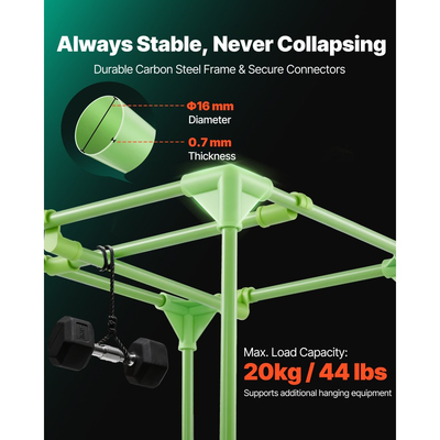 Σκηνή Εσωτερικής Καλλιέργειας VEVOR, 100 x 100 x 200 cm, 600D Υψηλής Ανακλαστικότητας Mylar, Σκηνή Εσωτερικών Φυτών με Παράθυρο Παρατήρησης, Δίσκο Δαπέδου & Φερμουάρ, Βαρέως Τύπου Σκηνές Καλλιέργειας για Φρούτα και Άνθη Λαχανικών