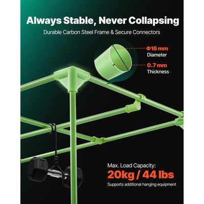 Σκηνή Εσωτερικής Καλλιέργειας VEVOR, 120 x 60 x 180 cm, 600D Υψηλής Ανακλαστικότητας Mylar, Σκηνή Εσωτερικών Φυτών με Παράθυρο Παρατήρησης, Δίσκο Δαπέδου & Φερμουάρ, Βαρέως Τύπου Σκηνές Καλλιέργειας για Φρούτα και Άνθη Λαχανικών