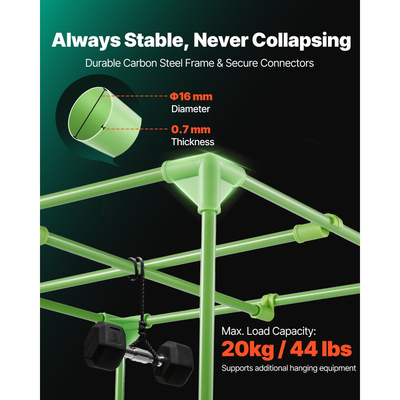 Σκηνή Εσωτερικής Καλλιέργειας VEVOR, 60 x 60 x 180 cm, 600D Υψηλής Ανακλαστικότητας Mylar, Σκηνή Εσωτερικών Φυτών με Παράθυρο Παρατήρησης, Δίσκο Δαπέδου & Φερμουάρ, Βαρέως Τύπου Σκηνές Καλλιέργειας για Φρούτα και Άνθη Λαχανικών