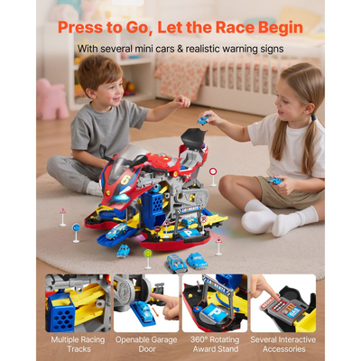 Παιχνίδι Μηχανής Μοτοσικλέτας VEVOR, 25 Τεμάχια, Παιχνίδι Μηχανικού Μοτοσικλέτας με Αφαιρούμενα Μέρη, Φώτα & Ήχους, Προσομοίωση Οδήγησης & Αγώνων Πίστας, Σετ Εργαστηρίου Μηχανικού για Παιδιά 3 Ετών και Άνω, Κόκκινο