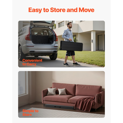 Πλαστικός πτυσσόμενος πάγκος VEVOR, φορητός πάγκος 6 ποδιών για υπαίθριο πικνίκ, πάρτι, κάμπινγκ, φαγητό, πτυσσόμενο λείο κάθισμα HDPE για ποδόσφαιρο κήπου, πολυχρηστικές ψυχαγωγικές δραστηριότητες, 2 τεμάχια, 2 τσάντες μεταφοράς, μαύρο