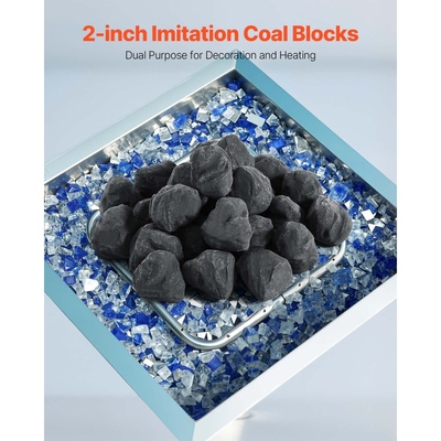 Πέτρες λάβας VEVOR, 30,48-50,8 mm 25 τεμάχια πέτρες λάβας για φωτιά, επαναχρησιμοποιούμενες πέτρες φωτιάς για εσωτερική και εξωτερική χρήση, διακοσμητική πέτρα φωτιάς για τζάκι προπανίου/αερίου, σόμπα, αυλή, κάμπινγκ