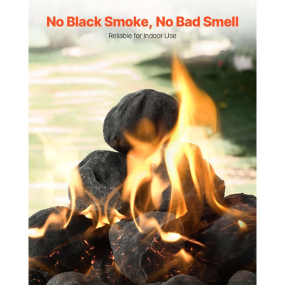 Πέτρες λάβας VEVOR, 30,48-50,8 mm 25 τεμάχια πέτρες λάβας για φωτιά, επαναχρησιμοποιούμενες πέτρες φωτιάς για εσωτερική και εξωτερική χρήση, διακοσμητική πέτρα φωτιάς για τζάκι προπανίου/αερίου, σόμπα, αυλή, κάμπινγκ