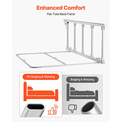 Πτυσσόμενο κάγκελο κρεβατιού VEVOR για ηλικιωμένους, 122 cm βοηθητικό κάγκελο κομοδίνου με ιμάντα στερέωσης, ρυθμιζόμενο ύψος μπαστούνι κομοδίνου, μεταλλική μπάρα κρεβατιού υψηλής αντοχής για ηλικιωμένους, χειρολαβή για κρεβάτια King, Queen, Full, Twin
