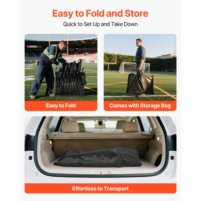 Φορητός Πτυσσόμενος Πάγκος VEVOR, Πάγκος Ποδοσφαίρου 6 Θέσεων με Θήκες Αποθήκευσης, Θήκες Ποτηριών & Τσάντα Μεταφοράς, Ελαφρύ Πλαϊνό Καθιστικό με Σκίαστρο για Ποδόσφαιρο, Μπέιζμπολ, Κάμπινγκ, Υπαίθριες Εκδηλώσεις, Μαύρο