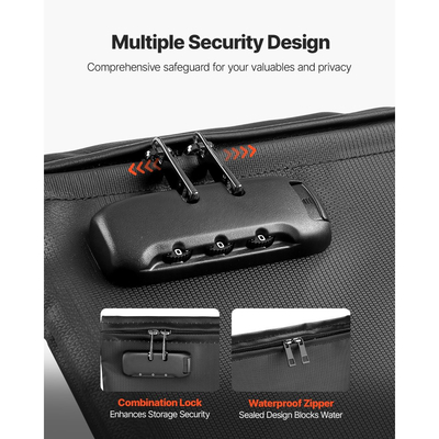 Πυρίμαχη τσάντα εγγράφων VEVOR, θερμομονωτική πυρίμαχη και αδιάβροχη τσάντα 1000 ℃ με κλειδαριά, φορητή αποθήκευση αρχείων, οργάνωση ασφαλείας, οικιακό γραφείο, χρήση ταξιδιού, για διαβατήρια, σημαντικά έγγραφα και αρχεία