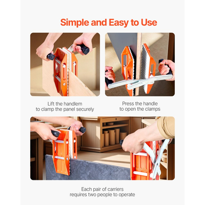 Σφιγκτήρες μεταφοράς πέτρας VEVOR διπλής χρήσης, χωρητικότητα φορτίου 299 kg, 2 τεμάχια μεταφορέων πάνελ γρανίτη, εργαλεία ανύψωσης με επένδυση από καουτσούκ (0-60 mm), σφιγκτήρες ανύψωσης βαρέως τύπου για κόντρα πλακέ, γυαλί, γρανίτη