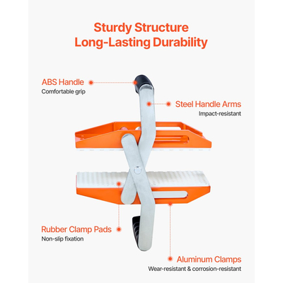 Σφιγκτήρες μεταφοράς πέτρας VEVOR διπλής χρήσης, χωρητικότητα φορτίου 299 kg, 2 τεμάχια μεταφορέων πάνελ γρανίτη, εργαλεία ανύψωσης με επένδυση από καουτσούκ (0-60 mm), σφιγκτήρες ανύψωσης βαρέως τύπου για κόντρα πλακέ, γυαλί, γρανίτη