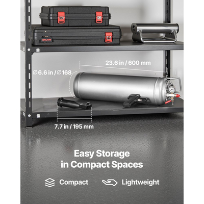 Φορητό εργαλείο φουσκώματος ελαστικών VEVOR, φυσητήρας αέρα 3,2 γαλονιών / 12 λίτρων, φορητό εργαλείο φουσκώματος ελαστικών, πίεση λειτουργίας 87-116 PSI, φουσκωτής θέσης σκανδάλης για αυτοκίνητο, συμπαγές SUV, ελαφρύ φορτηγό, ηλεκτρικό ποδήλατο, τροχόσπιτο, ATV