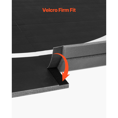 Χαλί πάλης VEVOR 3x3m, παχύ χαλάκι πολεμικών τεχνών για γυμναστική στο σπίτι, αδιάβροχα χαλάκια προπόνησης PVC με κύκλους, για γυμναστική, τατάμι, jiu jitsu bjj mma τζούντο, πυγμαχία, μαύρο