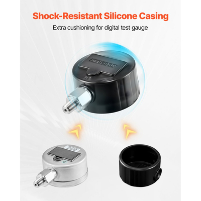 Ψηφιακός μετρητής υδραυλικής πίεσης VEVOR, αισθητήρας υδραυλικής πίεσης 0-700 Bar (0-10000 PSI), μανόμετρο με είσοδο βάσης NPT για μηχανήματα κατασκευής εκσκαφέα, αδιάβροχο περίβλημα από ανοξείδωτο χάλυβα