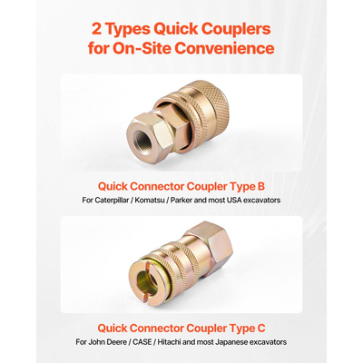 Κιτ δοκιμής υδραυλικής πίεσης VEVOR, 10/60/160/400/600 Bar (150/900/2300/6000/9000 PSI), Κιτ υδραυλικού μετρητή 5 μετρητές 20 σύνδεσμοι 4 σύνδεσμοι ταχείας απελευθέρωσης 3 εύκαμπτοι σωλήνες για εκσκαφείς και μηχανήματα κατασκευών