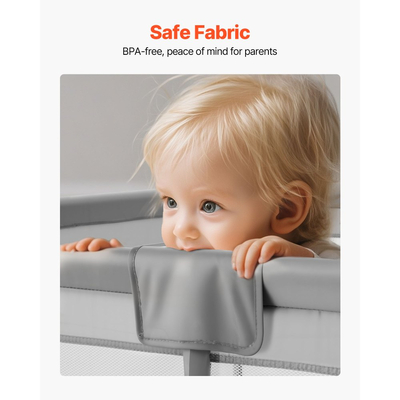 Παιδικό Πάρκο VEVOR, Μεγάλο Πάρκο για Νήπια 2000 x 1490mm, Εσωτερική/Εξωτερική Παιδική Κήπος με Φράχτη και 50 Μπάλες Ωκεανού, Πόρτα με Φερμουάρ & Αναπνέον Δίχτυ, Κέντρο Δραστηριοτήτων Ασφαλείας χωρίς Κενό για Μωρά και Νήπια