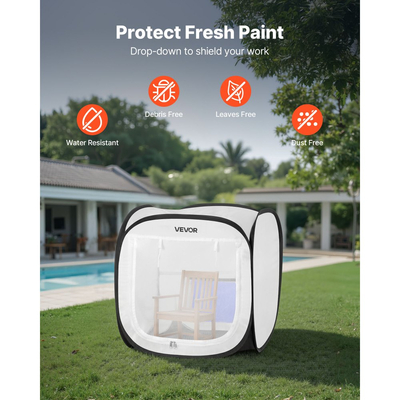 Φορητή σκηνή βαφής VEVOR, 405 x 405 x 430mm αναδυόμενη φορητή σκηνή βαφής με πόρτα από πλέγμα, σκηνές βαφής με ψεκασμό για μικρά μοντέλα, γλυπτά, κορνίζες φωτογραφιών, αναδυόμενος σχεδιασμός, ανθεκτική στο νερό