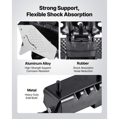 Κιτ αντικατάστασης βάσης κινητήρα και κιβωτίου ταχυτήτων VEVOR, σετ 3 τεμαχίων, συμβατό με Chevrolet Silverado 1500 5.3L V8 2007–2013, αντικατάσταση αρχικού κωδικού A5365, A5365, A2638, ασφαλής υποστήριξη