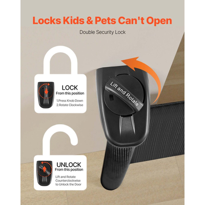 Πτυσσόμενη Πόρτα Μωρού VEVOR, Εκτείνεται σε 3050 mm Εξαιρετικά Πλάτος, 980 mm Ύψος, με Ενισχυμένες Λωρίδες Fiberglass, Αποφεύγει το Σέρσιμο, Πόρτα Σκύλου από Πλέγμα για Καταστρώματα, Πόρτες, Γκαράζ, Εσωτερικού Χώρου, Μαύρο