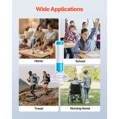 Συσκευή Διάσωσης Πνιγμού VEVOR, Φορητή Συσκευή Αναρρόφησης Αεραγωγών με 4 Μάσκες Πολλαπλών Μεγεθών και 1 Τσάντα Αποθήκευσης, Κιτ Πρώτων Βοηθειών για την Αφαίρεση Μπλοκαρισμένων Αντικειμένων, για Σπίτι, Σχολείο, Ταξίδια