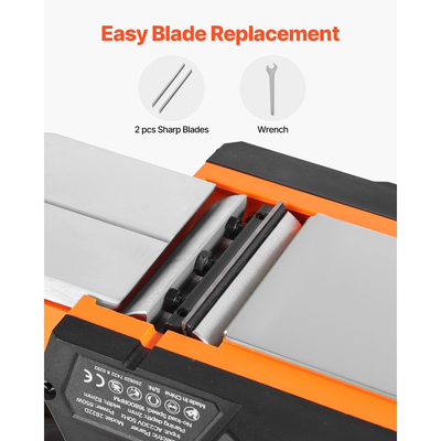 Ηλεκτρική πλάνη χειρός VEVOR, πλάτος κοπής 82 mm, 650W 16800 RPM ηλεκτρική πλάνη χειρός με καλώδιο για ξύλο, με ρυθμιζόμενο βάθος κοπής, 2 λεπίδες, για ξυλουργική, λοξοτομή ξύλου, DIY εργαλείο ξυλουργικής με λείο φινίρισμα